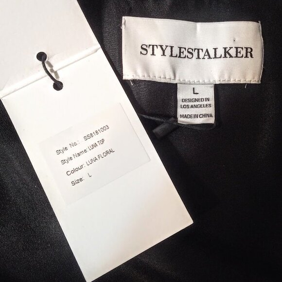 Stylestalker Teal Floral Luna Tie Waist Crop Top NWT - Picture 3 of 4